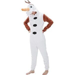 Yemnut Women's Disney Frozen Olaf Snowman Onesie PJ Halloween Costume Cosplay